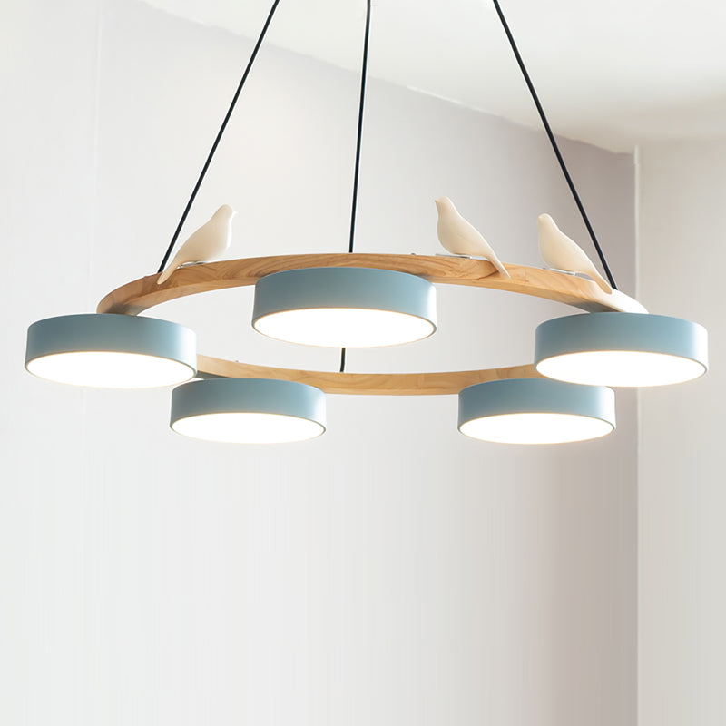 Sienna Bird Rund Lysekrone med Naturinspireret LED-lys