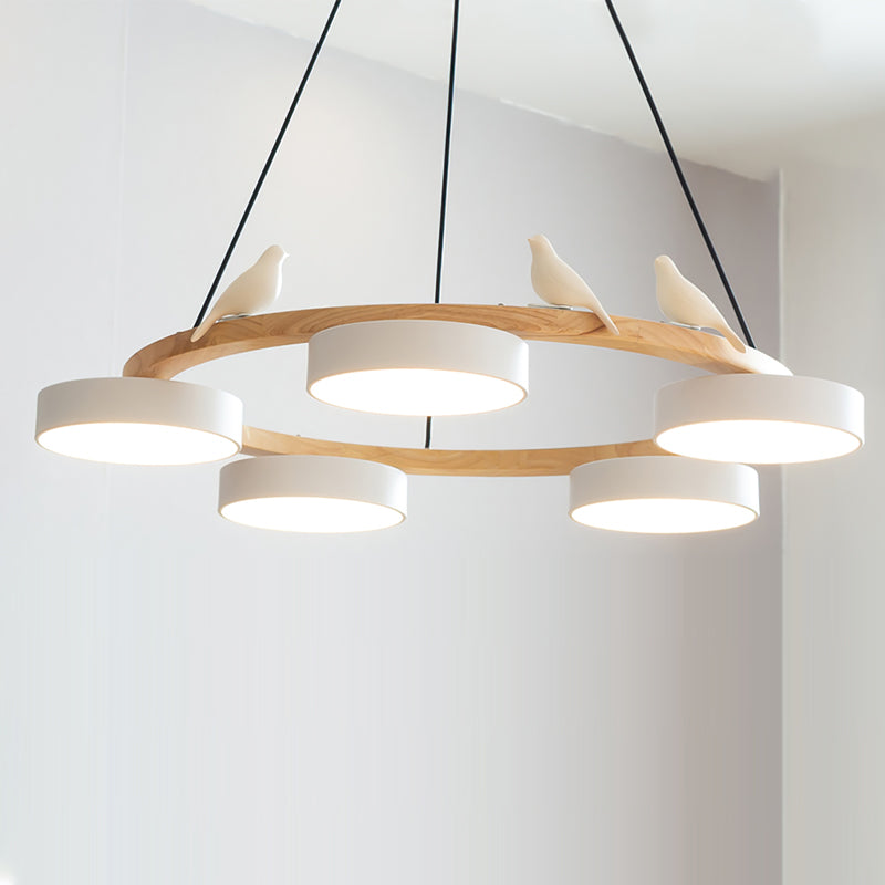 Sienna Bird Rund Lysekrone med Naturinspireret LED-lys