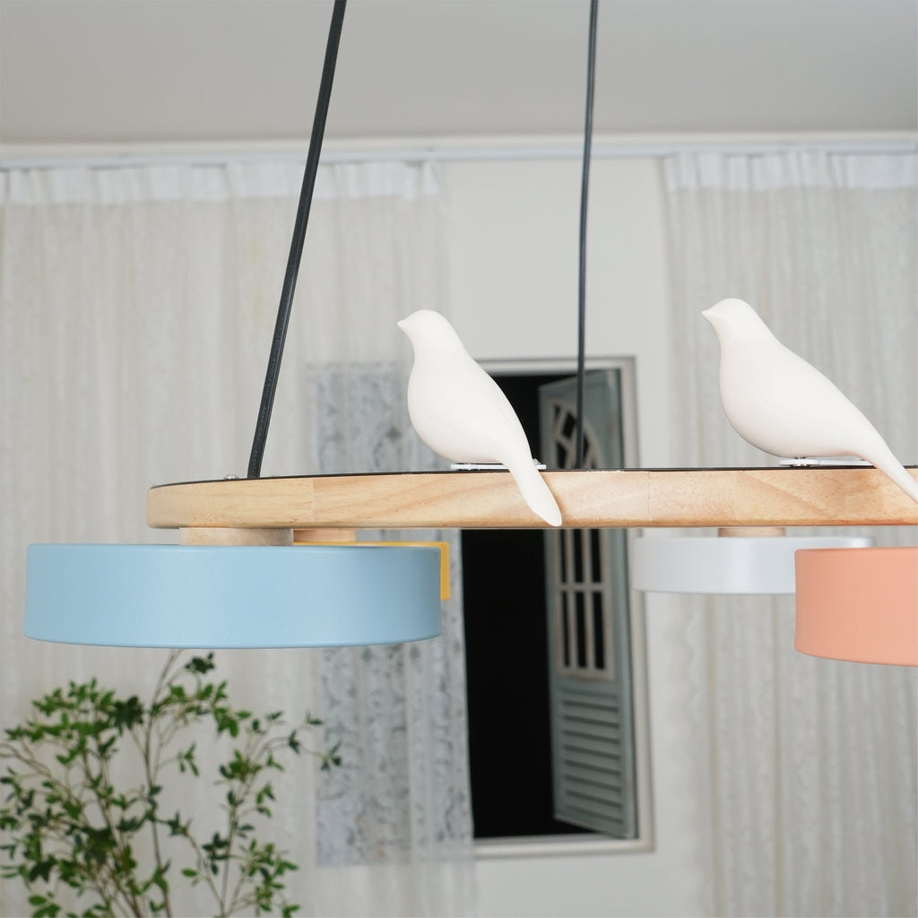 Sienna Bird Rund Lysekrone med Naturinspireret LED-lys