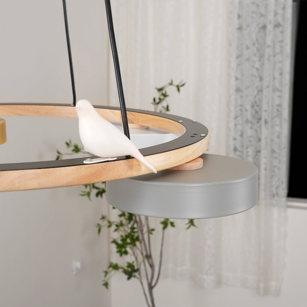 Sienna Bird Rund Lysekrone med Naturinspireret LED-lys
