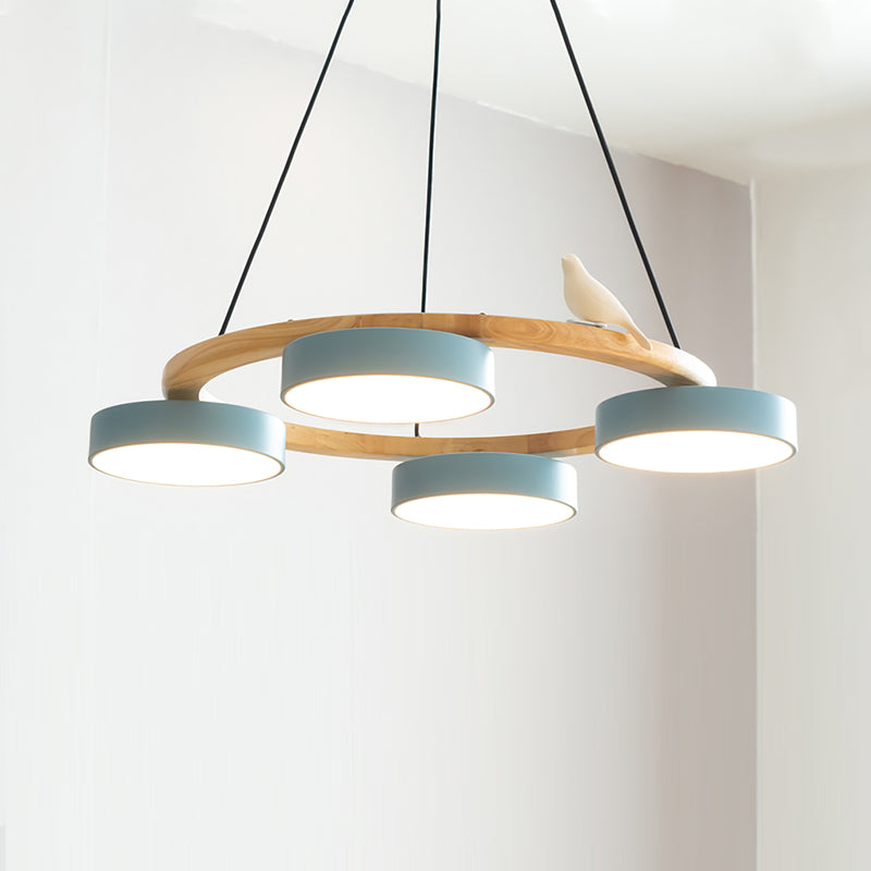 Sienna Bird Rund Lysekrone med Naturinspireret LED-lys