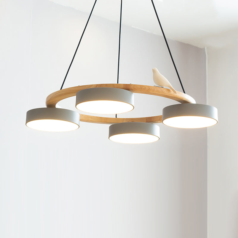 Sienna Bird Rund Lysekrone med Naturinspireret LED-lys