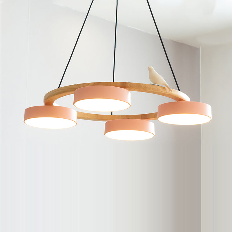 Sienna Bird Rund Lysekrone med Naturinspireret LED-lys