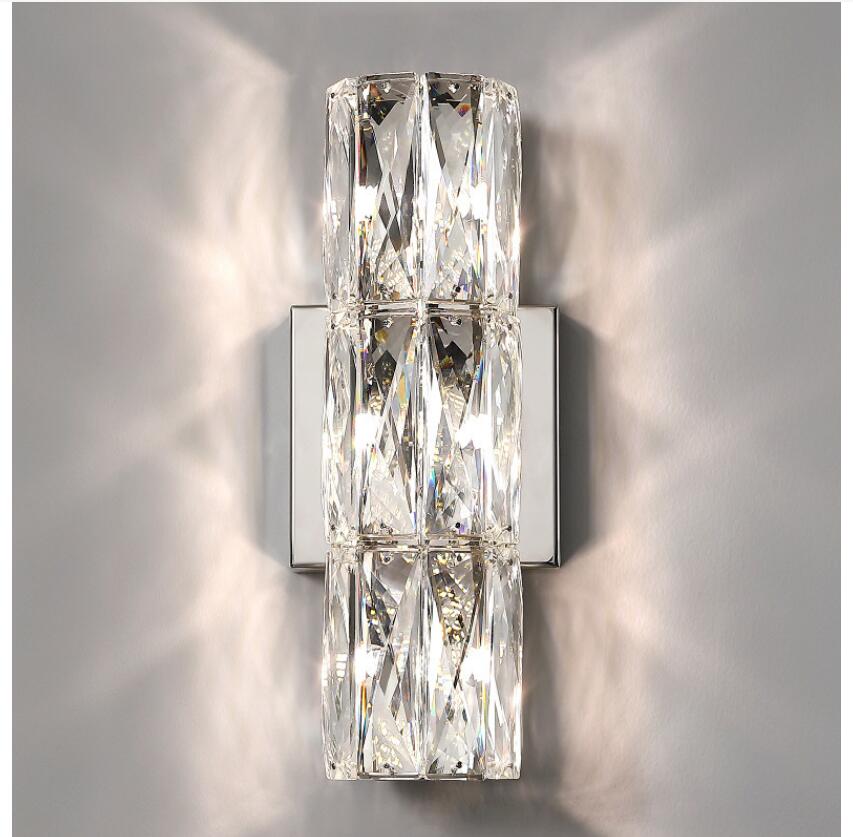 Asterin Crystal Sconce With Clear Shade And Stainless Steel Frame