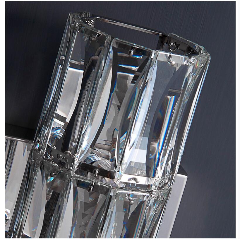 Asterin Crystal Sconce With Clear Shade And Stainless Steel Frame