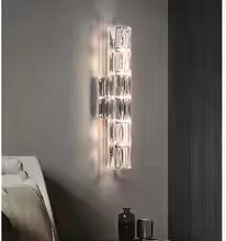 Asterin Crystal Sconce With Clear Shade And Stainless Steel Frame