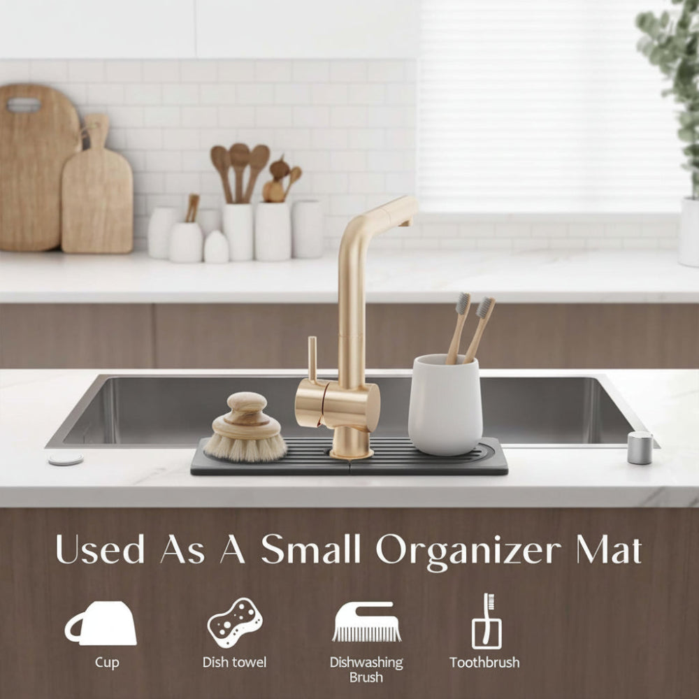 Diatomite Stone Sink Mat With Faucet Drying Tray For Kitchen Counter