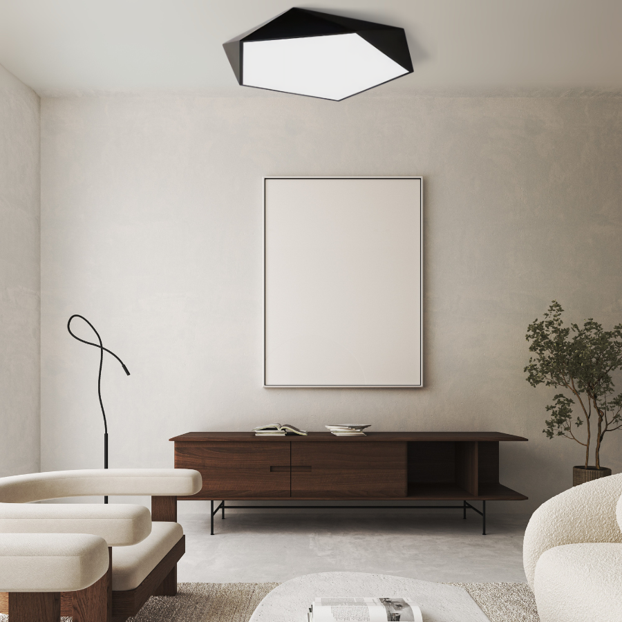 Lampada da soffitto LED Skydor con design geometrico moderno
