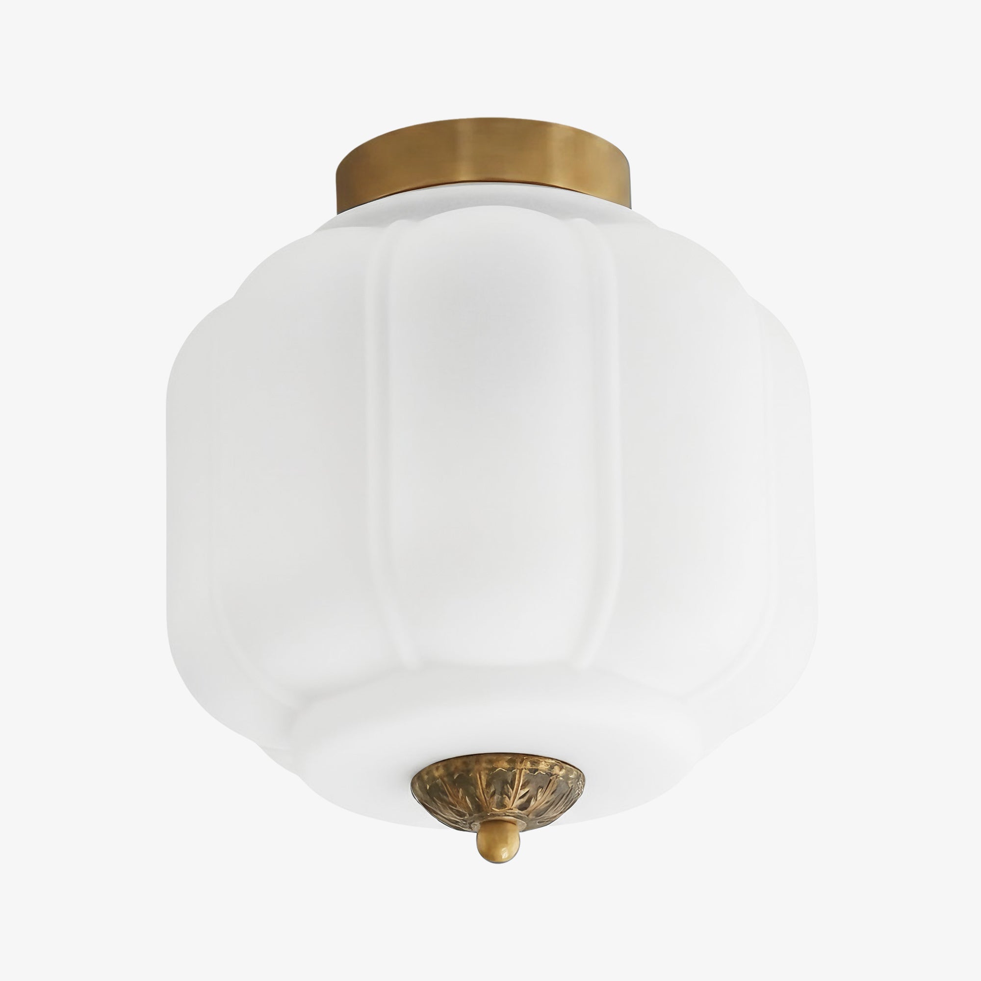 Stropní svítidlo Milk Glass s skleněným stínidlem, moderní přisazené, skandinávský styl