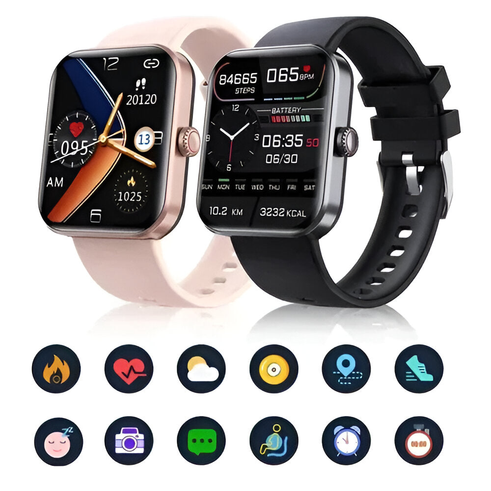 Montre connectée avec suivi de santé et appels Bluetooth