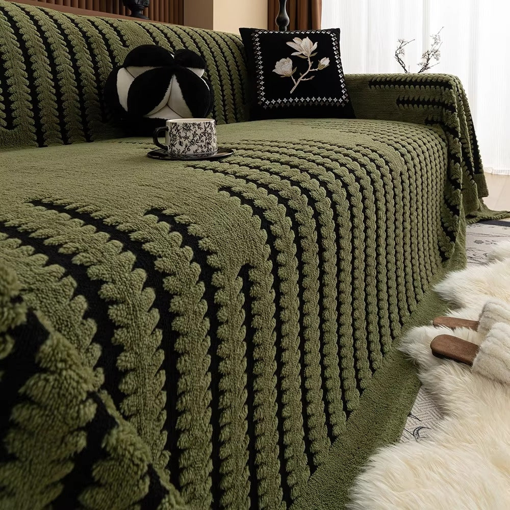 Vintage Inspired Plush Sofa Cover For Elegant Comfort