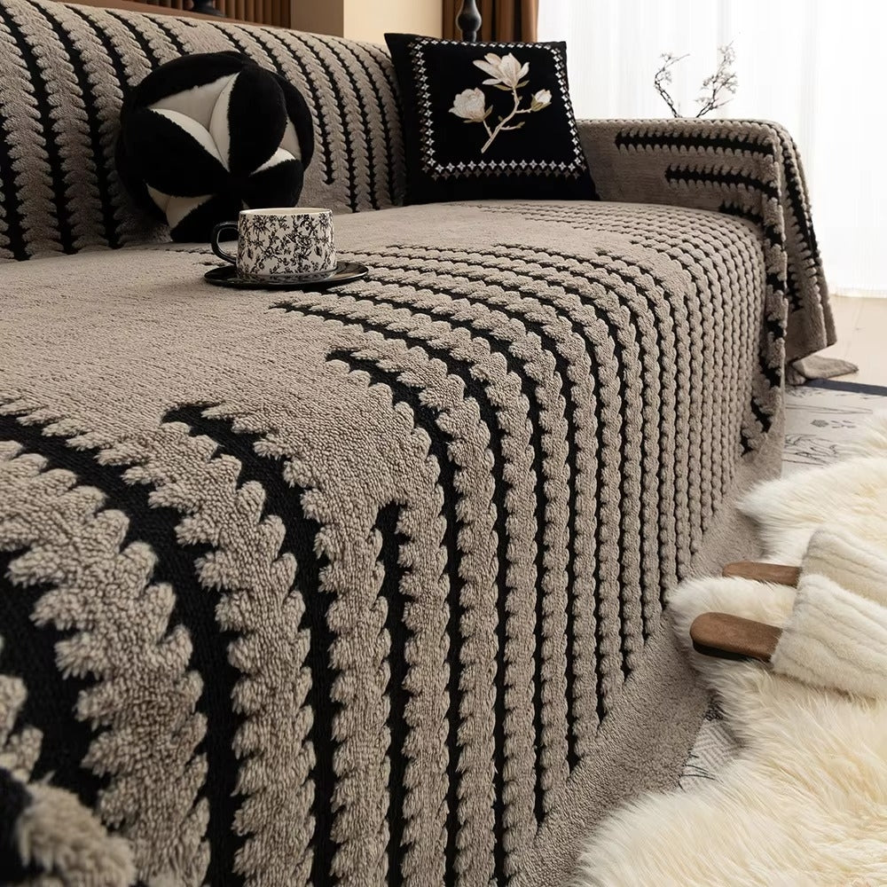 Vintage Inspired Plush Sofa Cover For Elegant Comfort