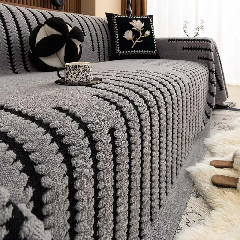 Vintage Inspired Plush Sofa Cover For Elegant Comfort