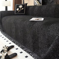 Protecție pentru canapea din microfibră antiderapantă cu model în dungi herringbone