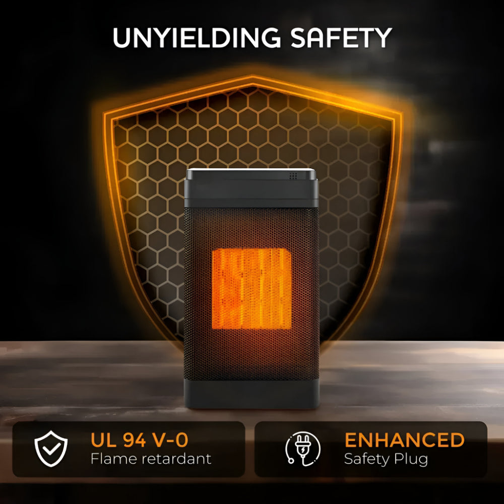 Indoor Space Heater With Thermostat And Timer, Oscillating Heat