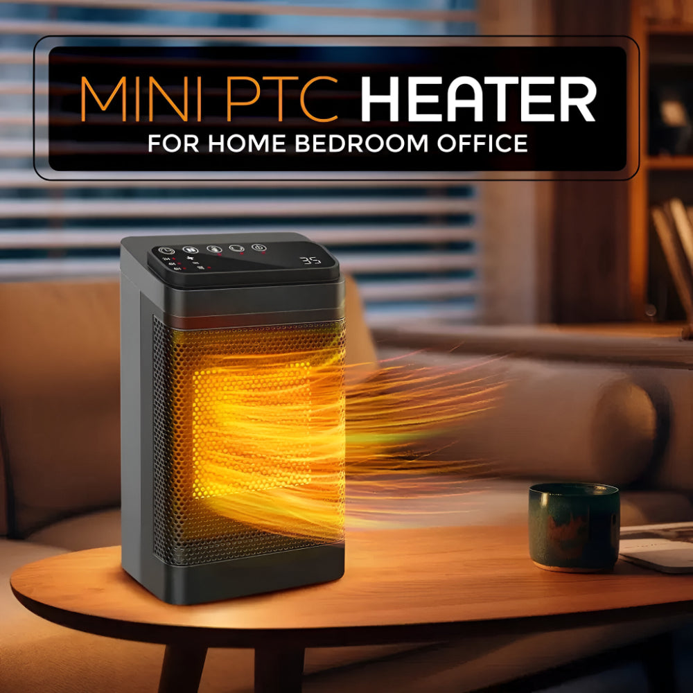Indoor Space Heater With Thermostat And Timer, Oscillating Heat