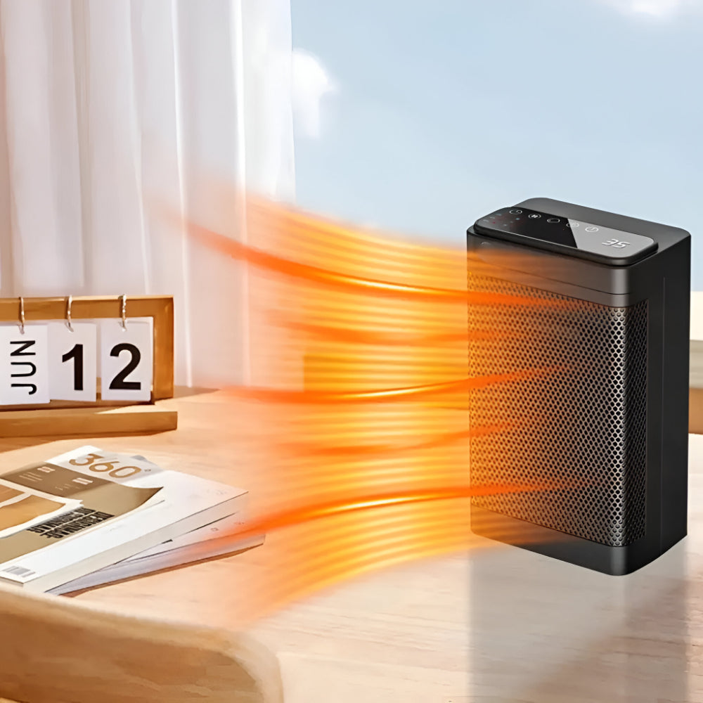 Indoor Space Heater With Thermostat And Timer, Oscillating Heat
