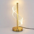 LED-Spiraltischlampe mit Metallfuß, 18 Zoll hoch | Rosalyssa