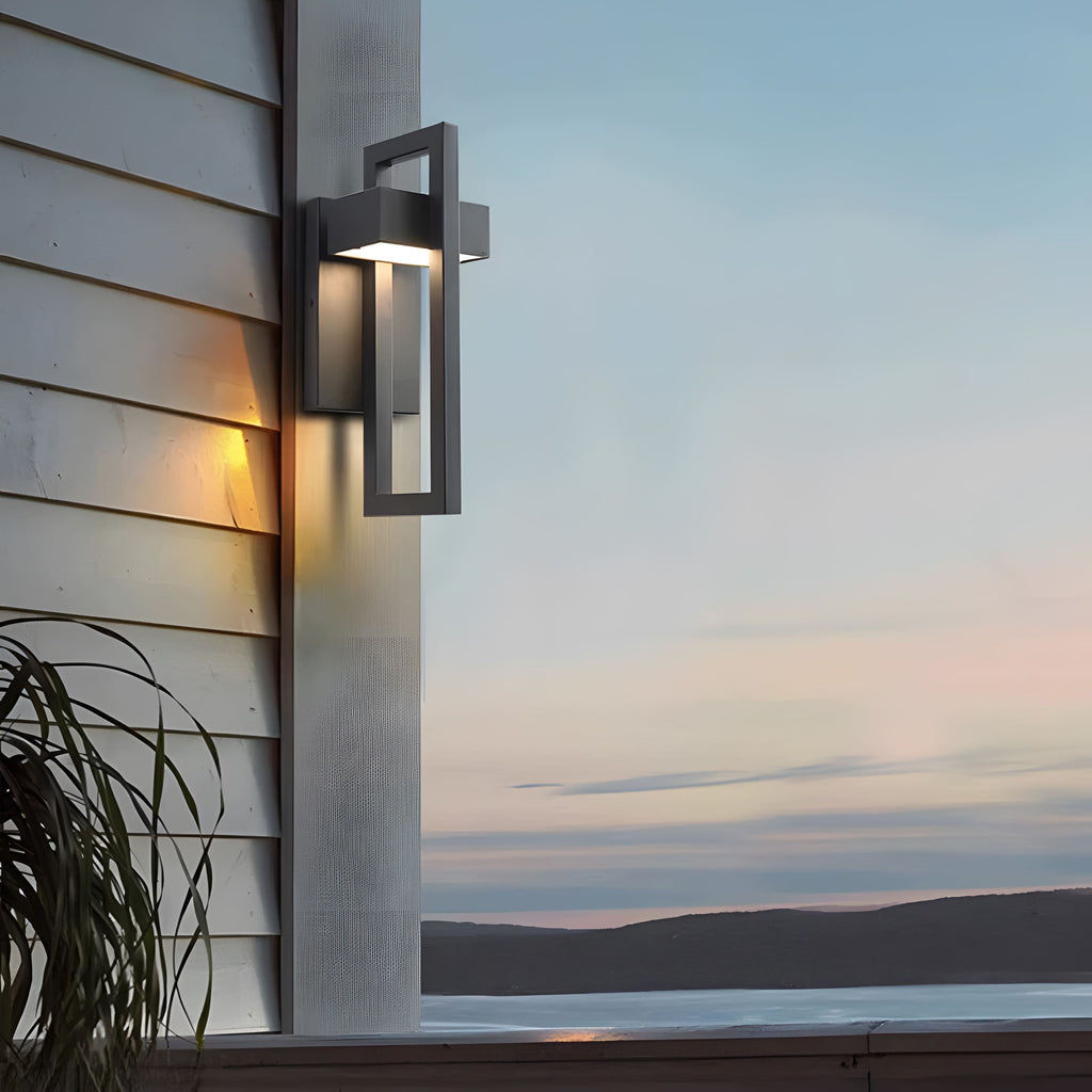 AeroLumen Elegant Modern Outdoor Wall Sconce With LED Illumination