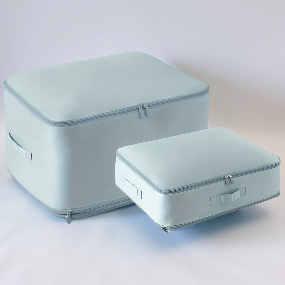 Szekrényrendezés ruhákhoz és ágyneműhöz tömörítőzsákokkal