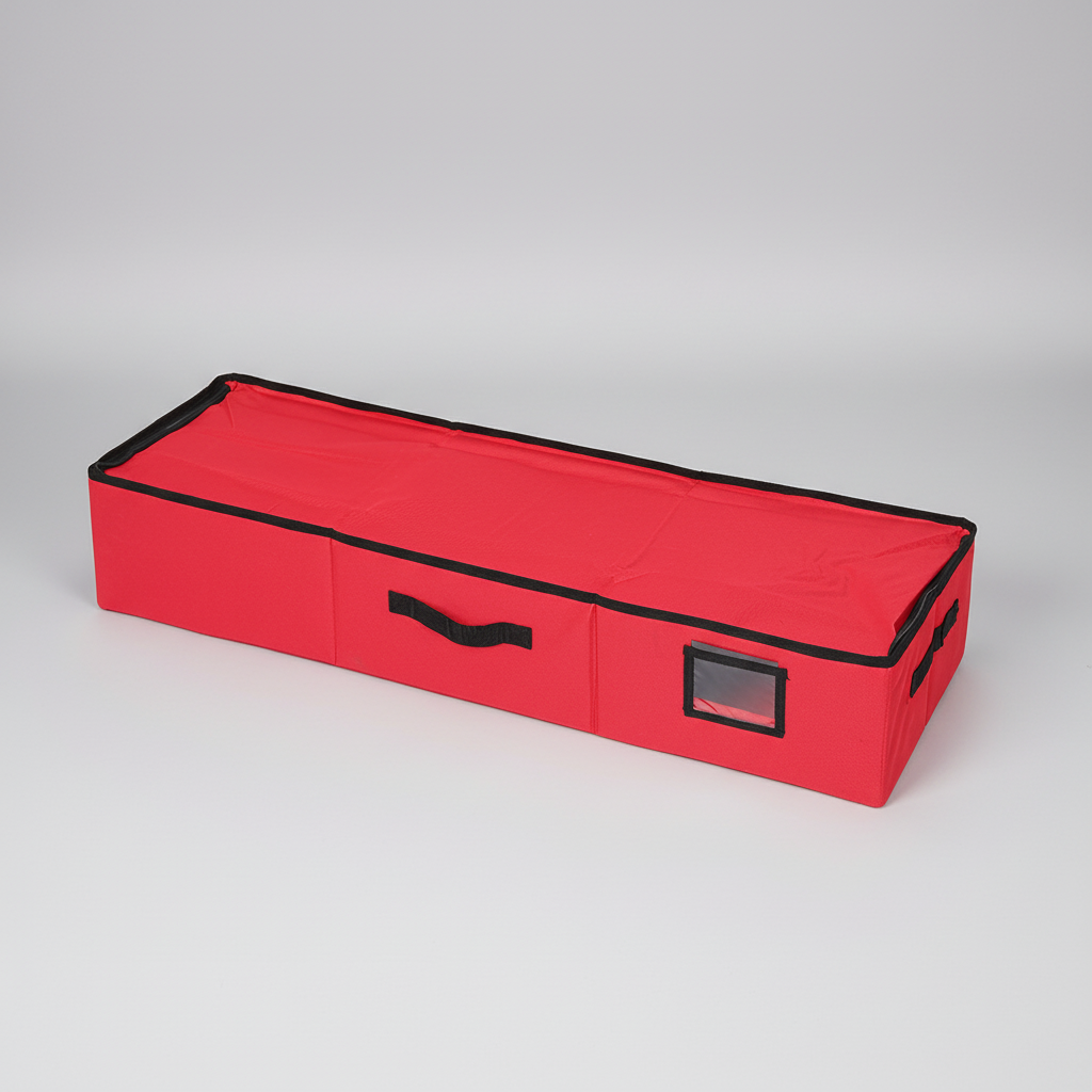 Scatola Porta Ornamenti con 3 Vassoi, Oxford 600D per Decorazioni Natalizie