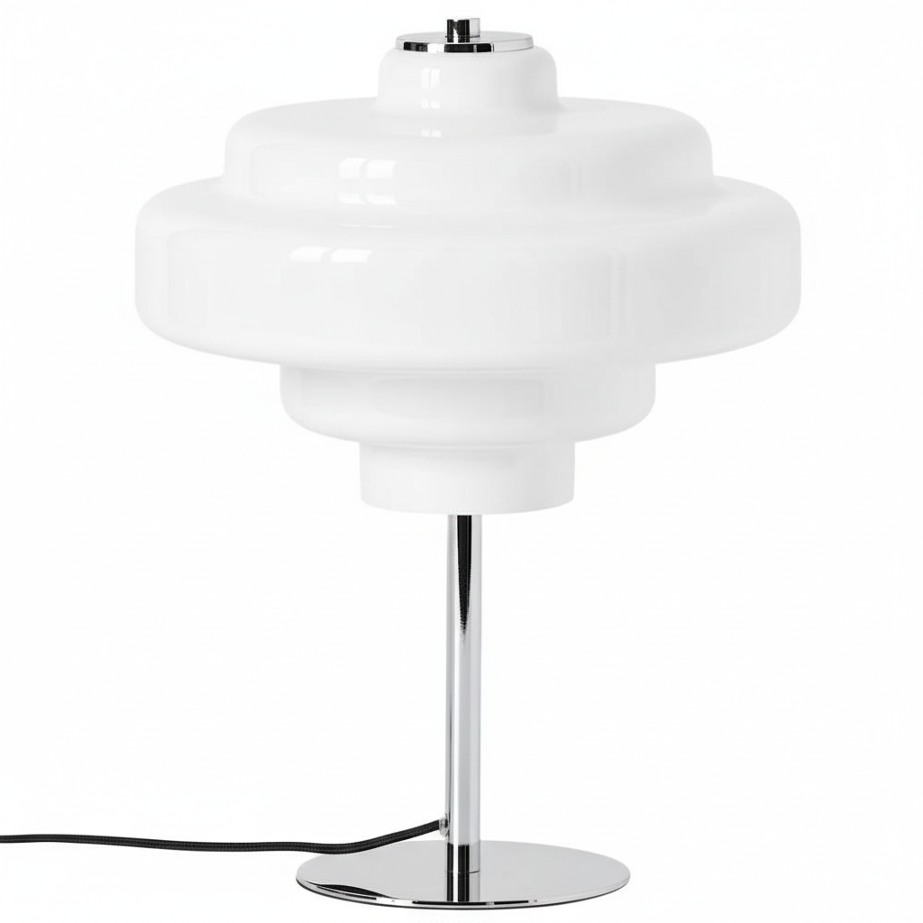 Barevná stolní lampa z barevného skla ve stylu Bauhaus | Rosalyssa