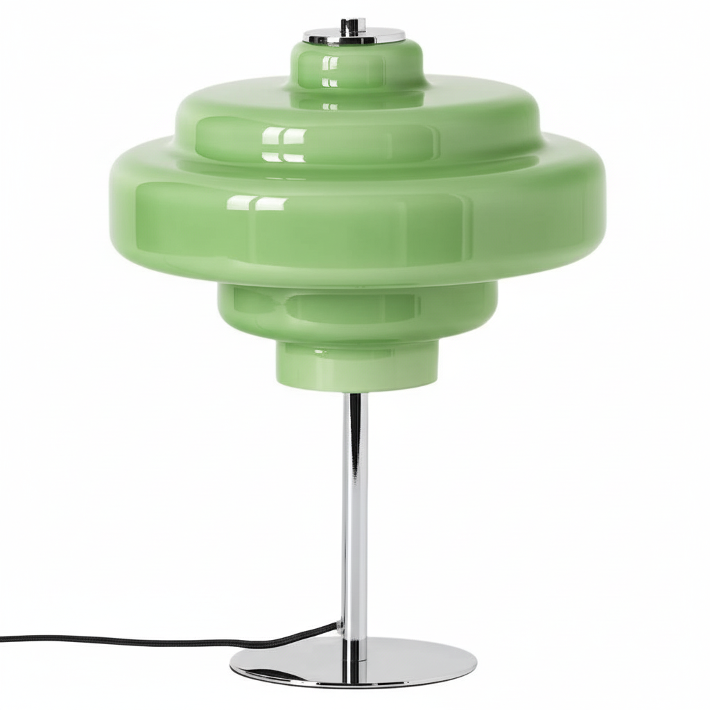 Barevná stolní lampa z barevného skla ve stylu Bauhaus | Rosalyssa