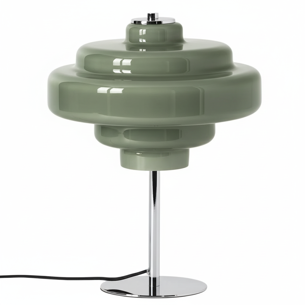 Barevná stolní lampa z barevného skla ve stylu Bauhaus | Rosalyssa