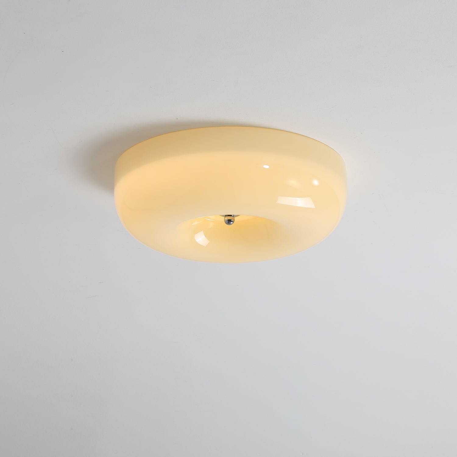 Stropní lampa Swirl ze skla s kovovým rámem, stmívatelná LED, bílá, kávová, béžová, 32, 40, 46 cm