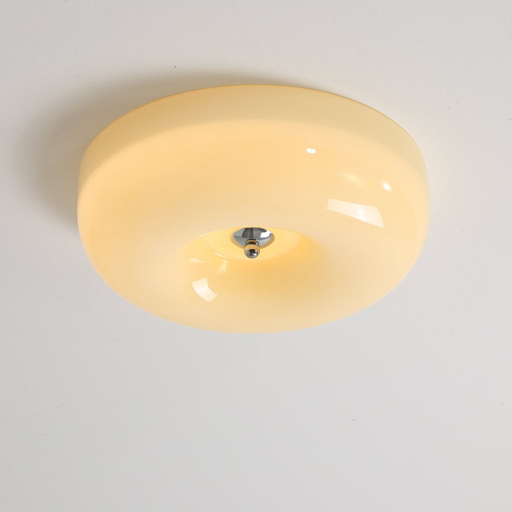 Stropní lampa Swirl ze skla s kovovým rámem, stmívatelná LED, bílá, kávová, béžová, 32, 40, 46 cm