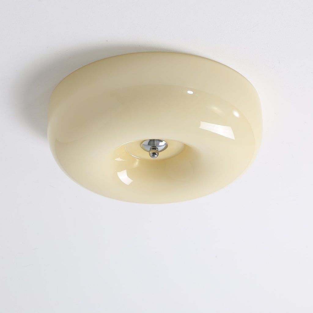 Stropní lampa Swirl ze skla s kovovým rámem, stmívatelná LED, bílá, kávová, béžová, 32, 40, 46 cm