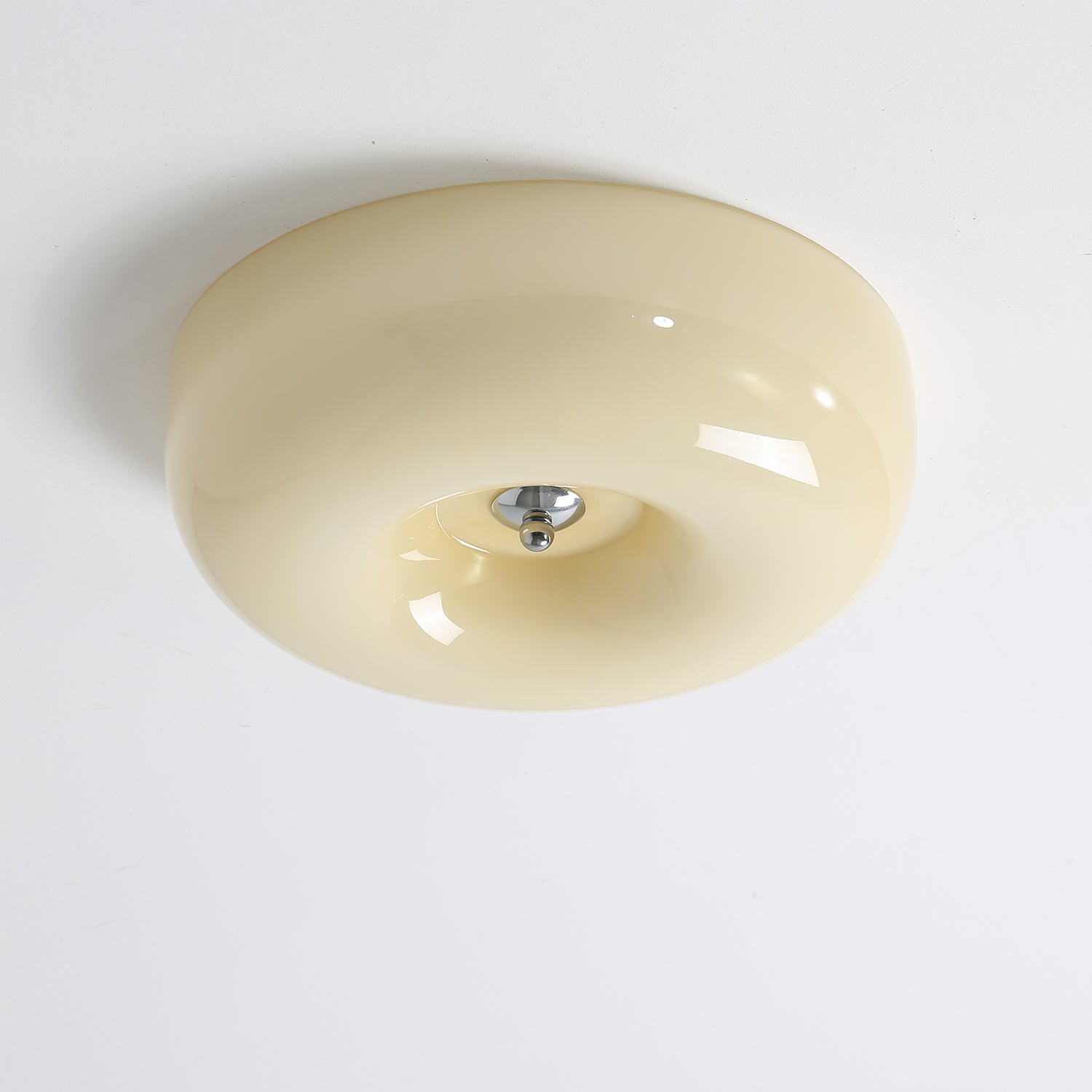 Stropní lampa Swirl ze skla s kovovým rámem, stmívatelná LED, bílá, kávová, béžová, 32, 40, 46 cm