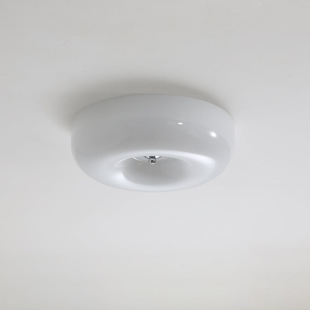 Stropní lampa Swirl ze skla s kovovým rámem, stmívatelná LED, bílá, kávová, béžová, 32, 40, 46 cm
