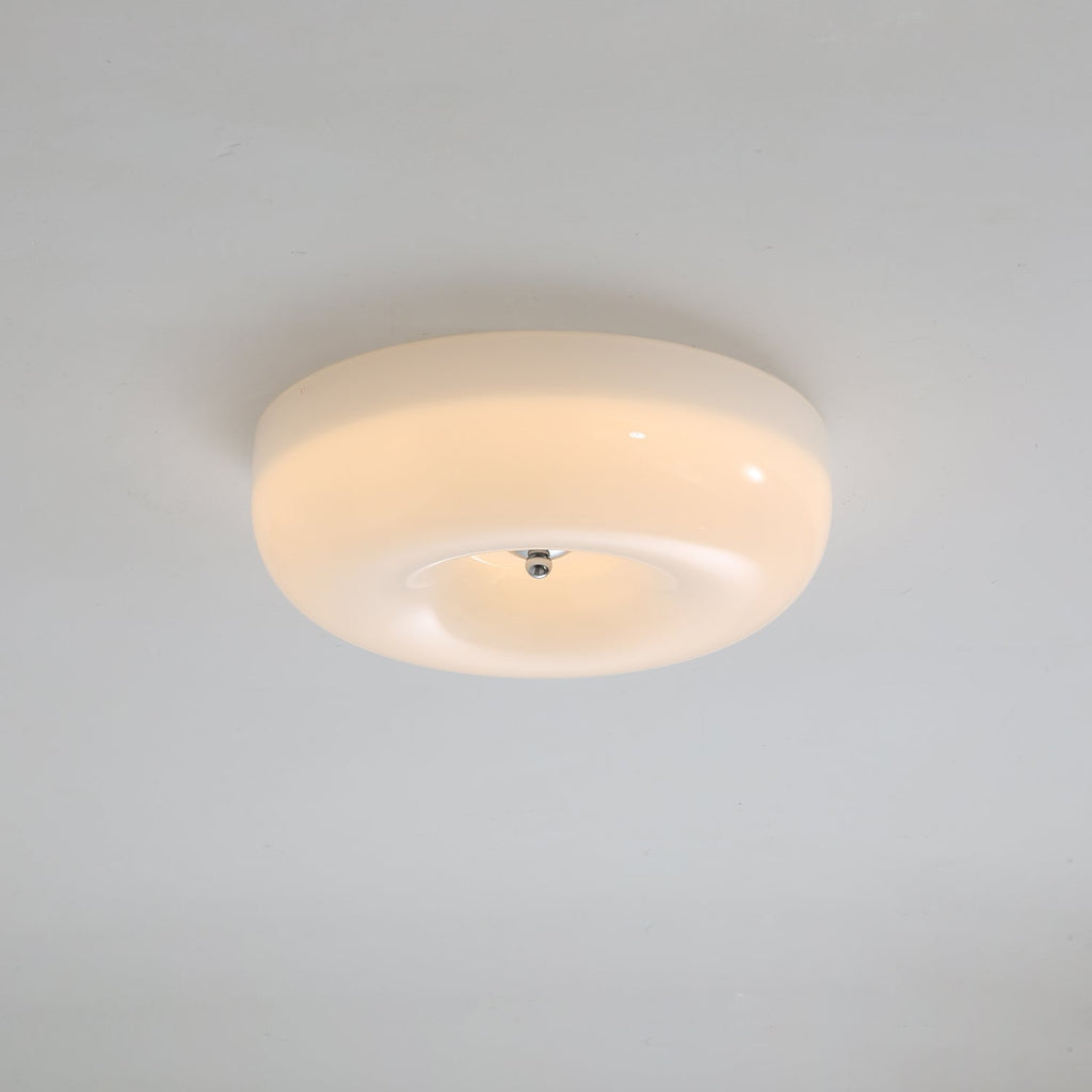 Stropní lampa Swirl ze skla s kovovým rámem, stmívatelná LED, bílá, kávová, béžová, 32, 40, 46 cm