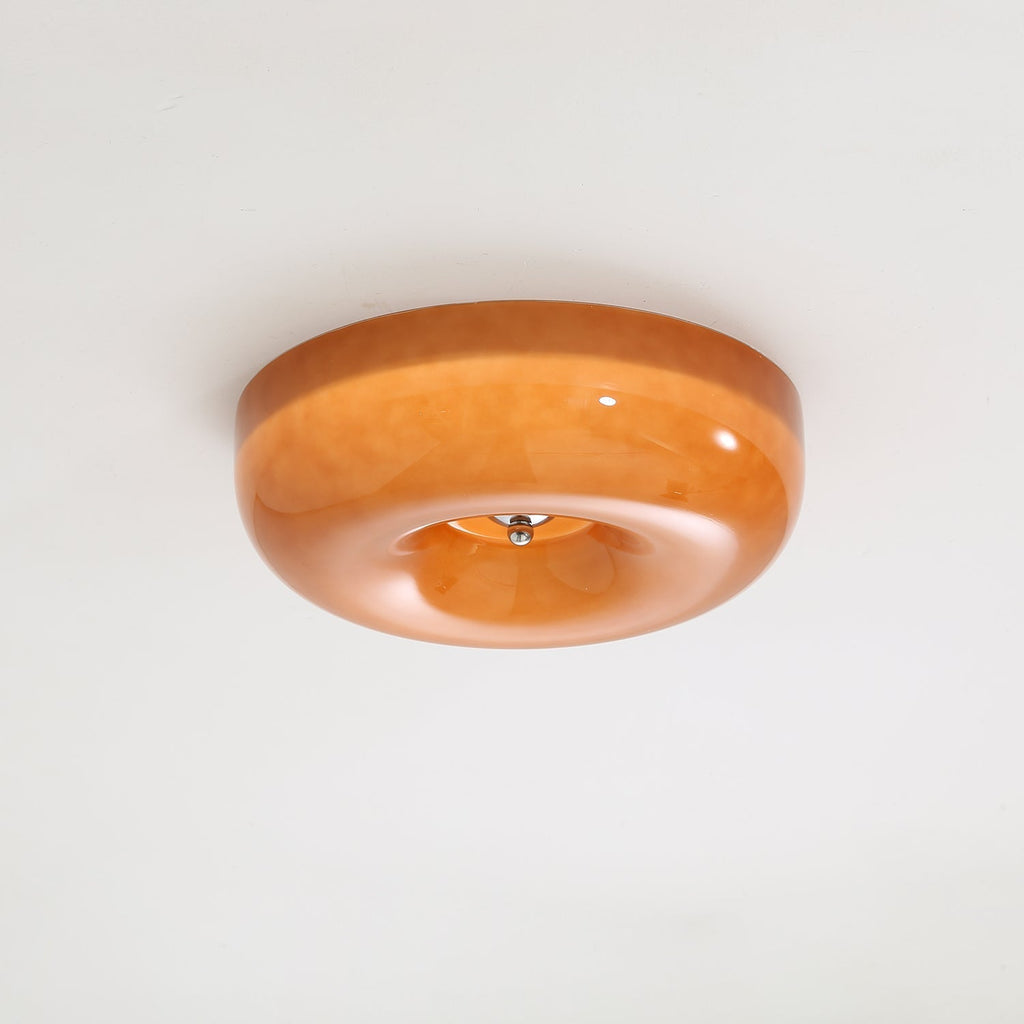 Stropní lampa Swirl ze skla s kovovým rámem, stmívatelná LED, bílá, kávová, béžová, 32, 40, 46 cm