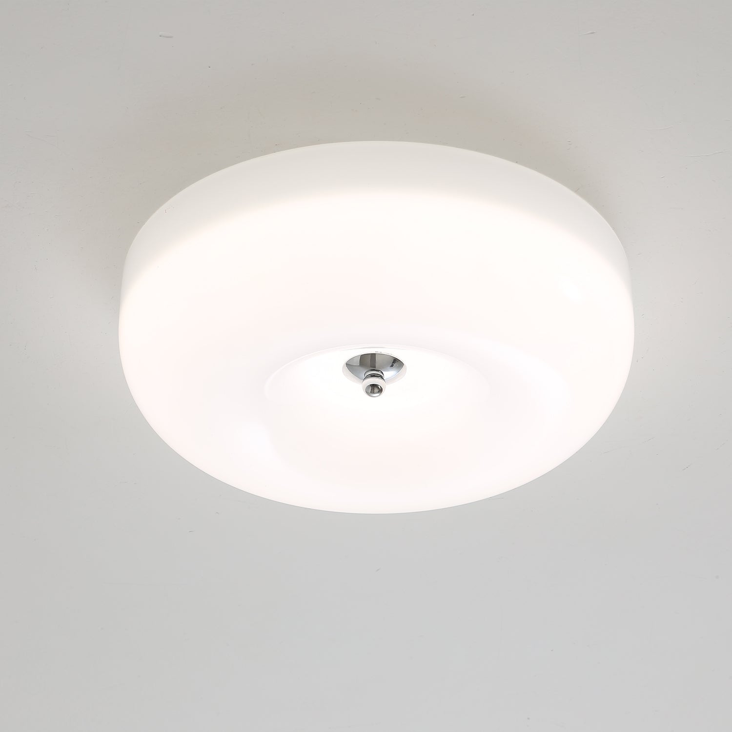 Stropní lampa Swirl ze skla s kovovým rámem, stmívatelná LED, bílá, kávová, béžová, 32, 40, 46 cm