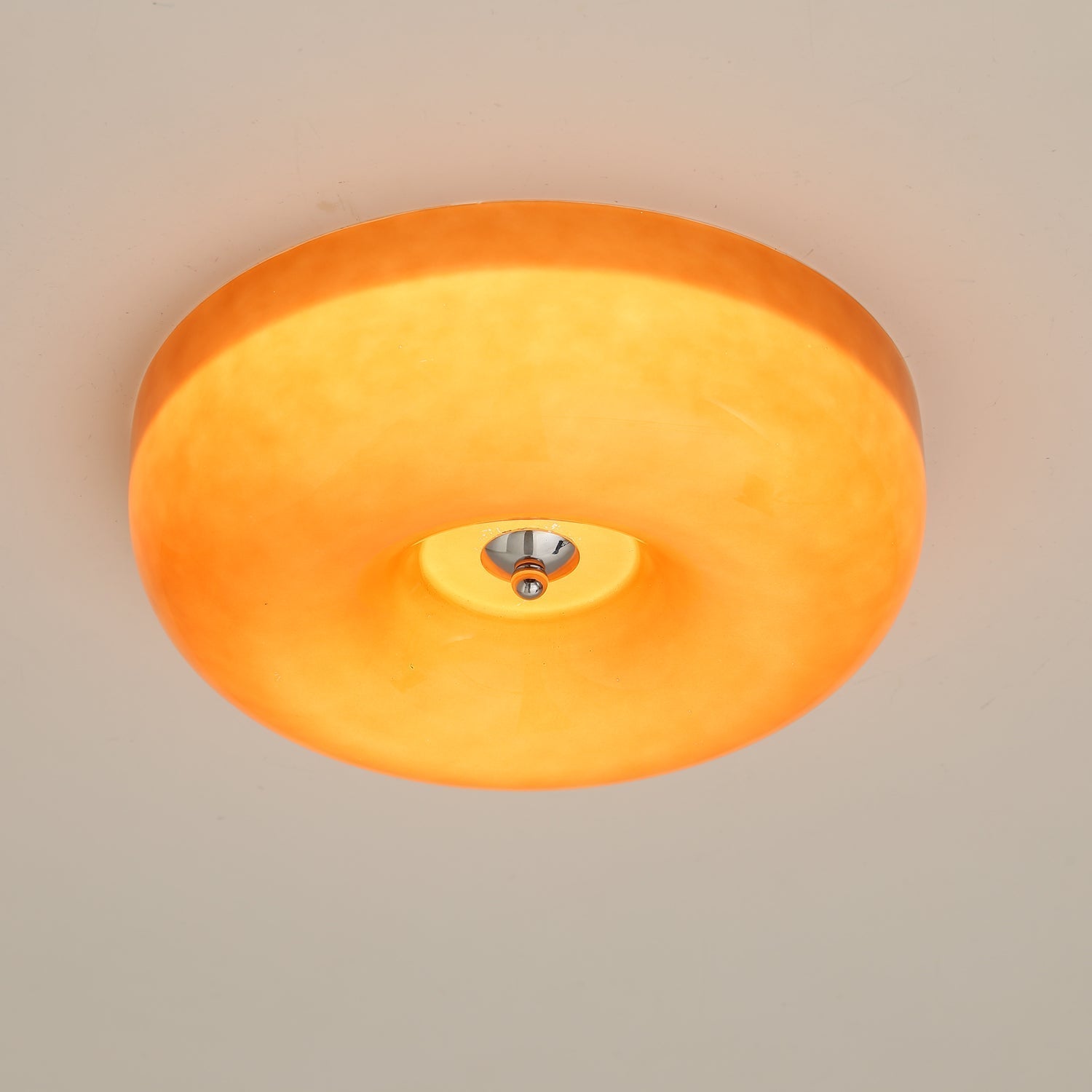 Stropní lampa Swirl ze skla s kovovým rámem, stmívatelná LED, bílá, kávová, béžová, 32, 40, 46 cm