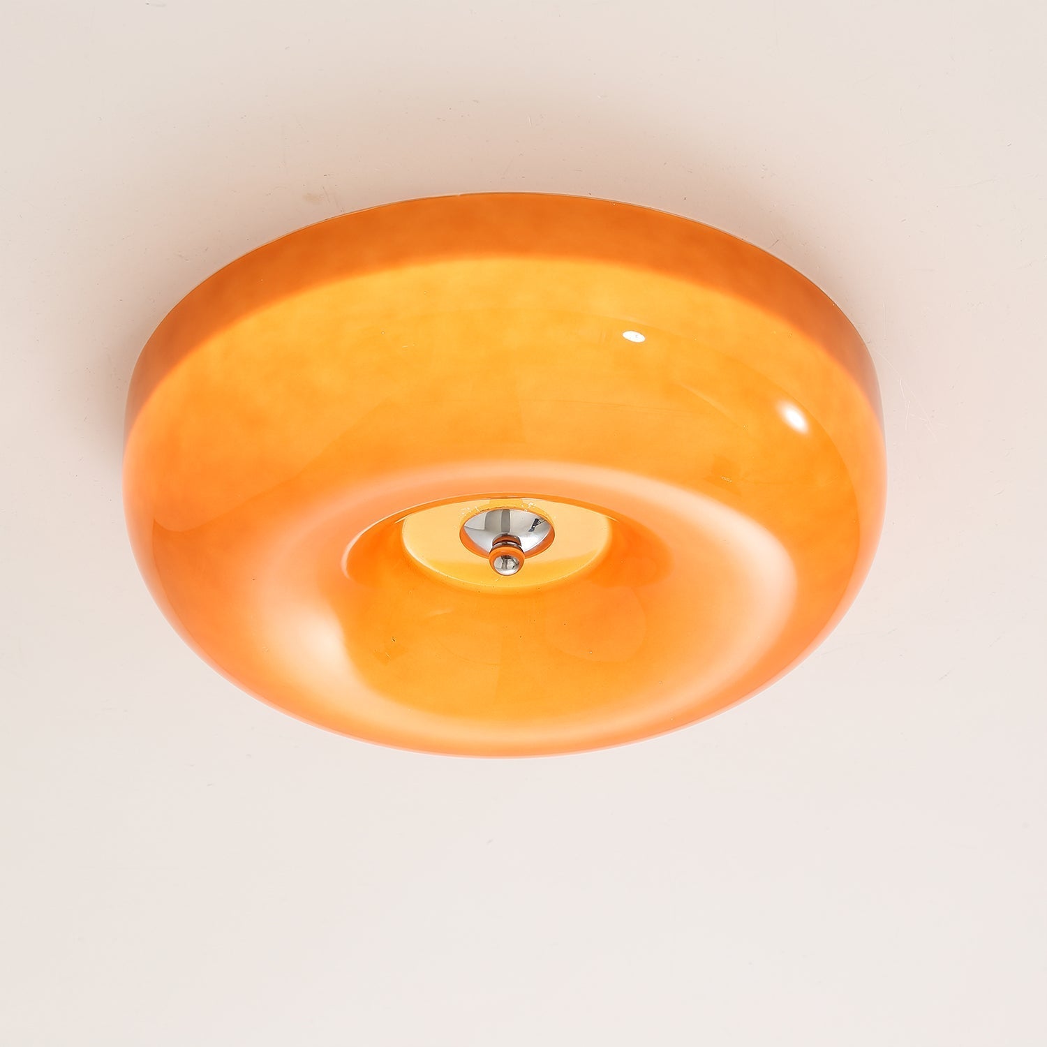 Stropní lampa Swirl ze skla s kovovým rámem, stmívatelná LED, bílá, kávová, béžová, 32, 40, 46 cm