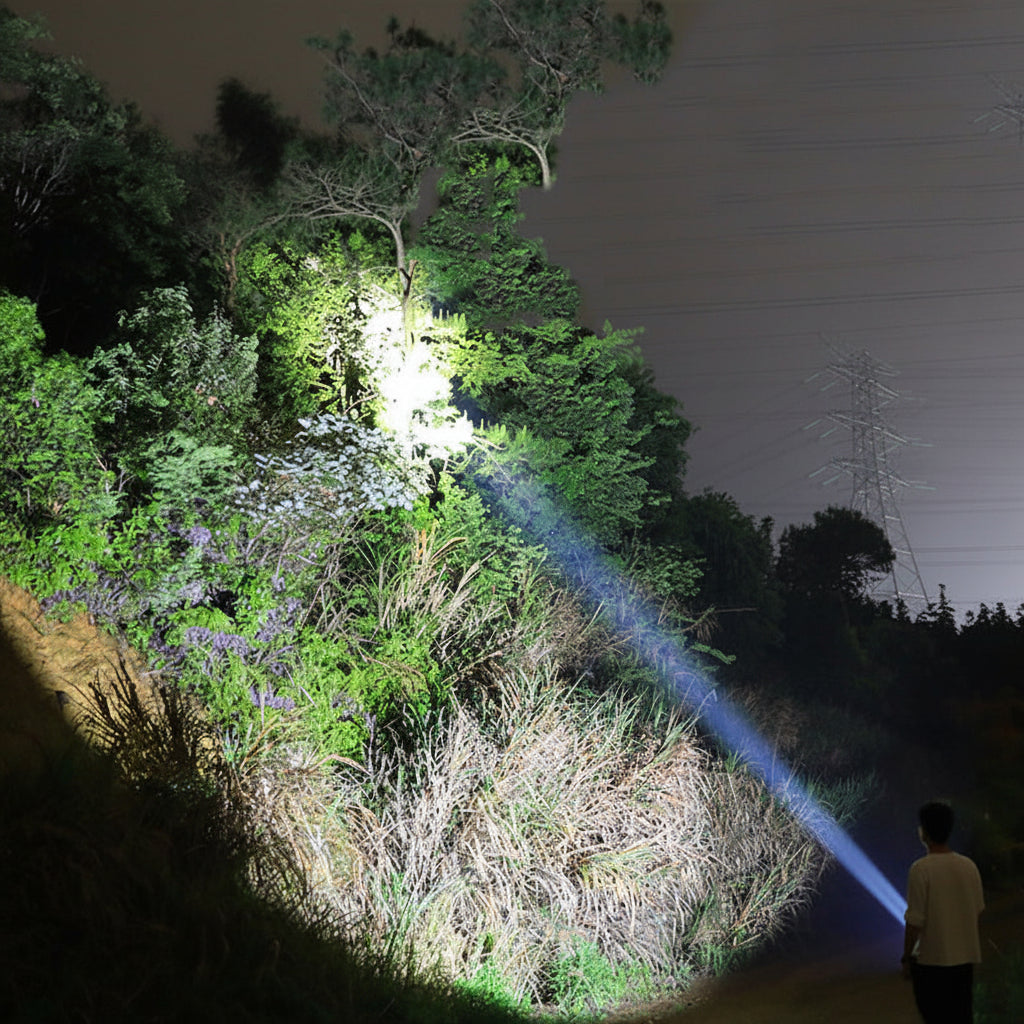 Rechargeable LED Tactical Flashlight With Aluminum Body For Outdoor Use