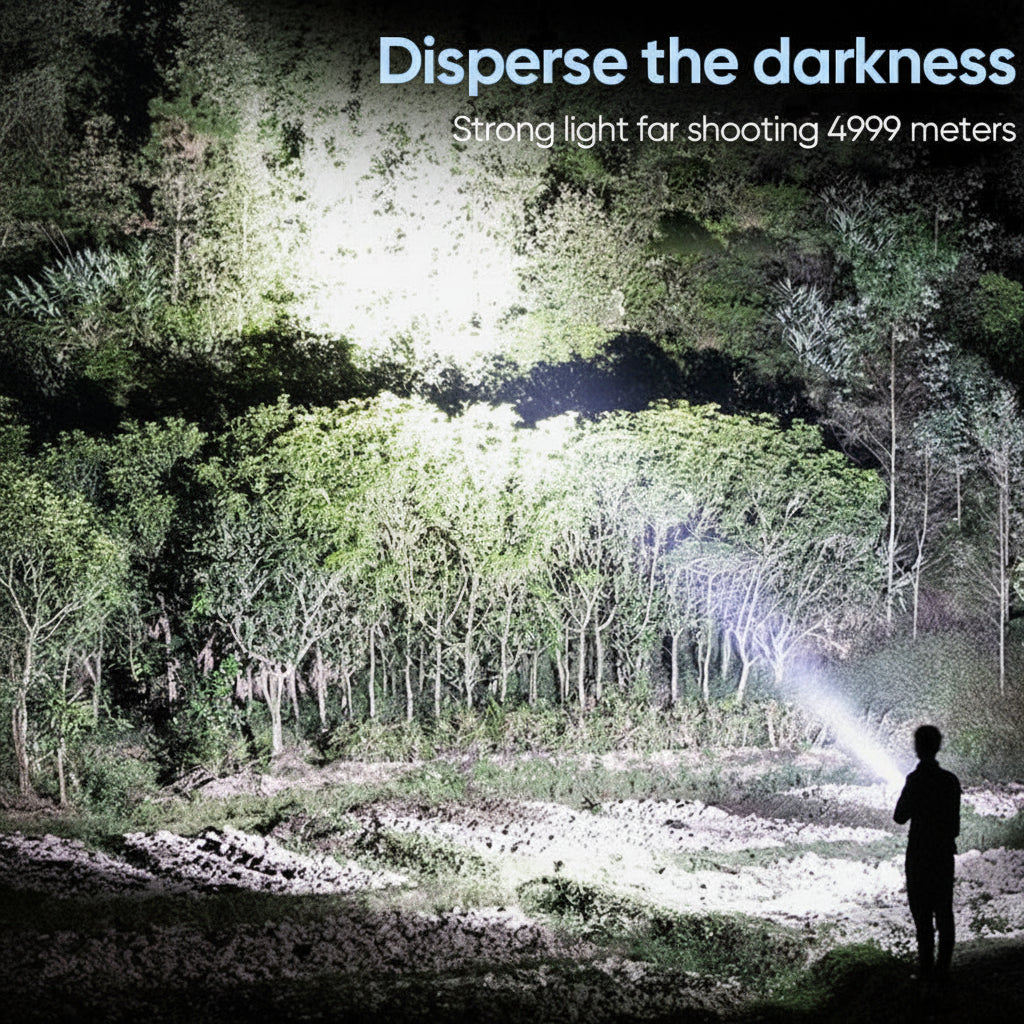 Rechargeable LED Tactical Flashlight With Aluminum Body For Outdoor Use
