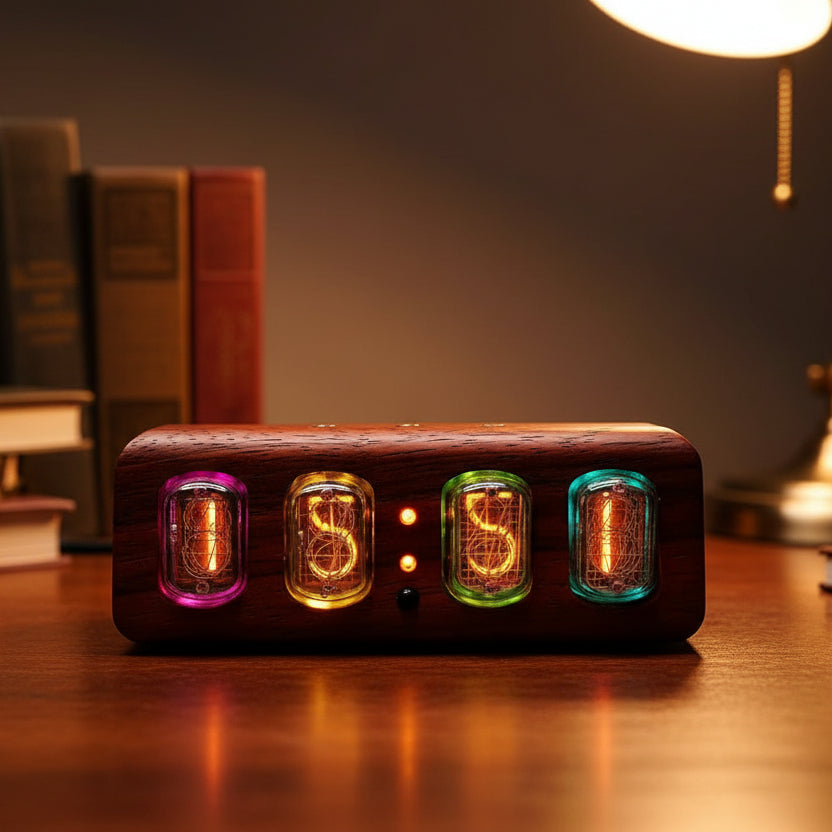 AuroraNix Orologio Nixie con Controllo Bluetooth per Arredamento Moderno