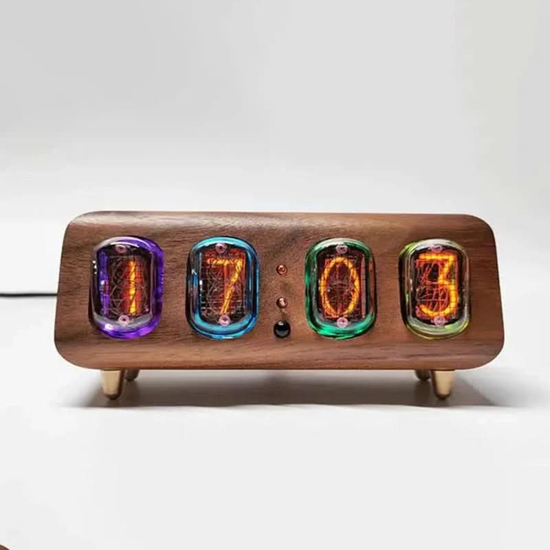 AuroraNix Orologio Nixie con Controllo Bluetooth per Arredamento Moderno