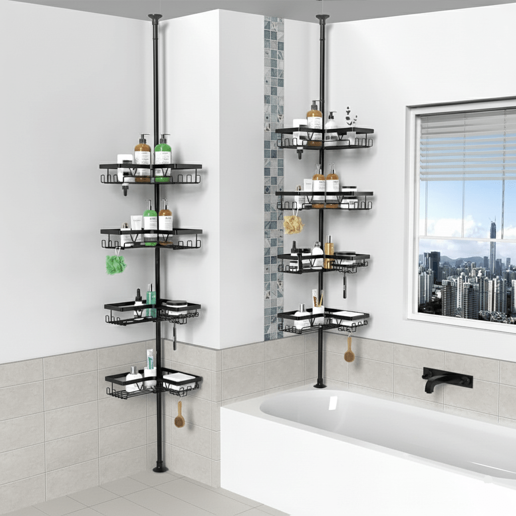 AeroFlex Shower Organizer Rust Resistant Storage For Any Bathroom