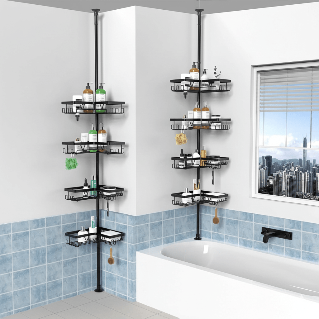 Organizer prysznicowy AeroFlex odporny na rdzę, do przechowywania w każdej łazience