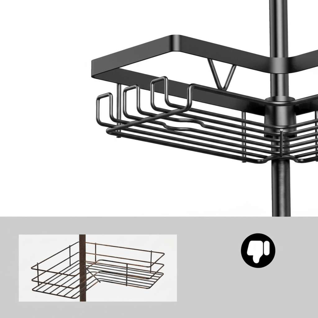 Organizer prysznicowy AeroFlex odporny na rdzę, do przechowywania w każdej łazience