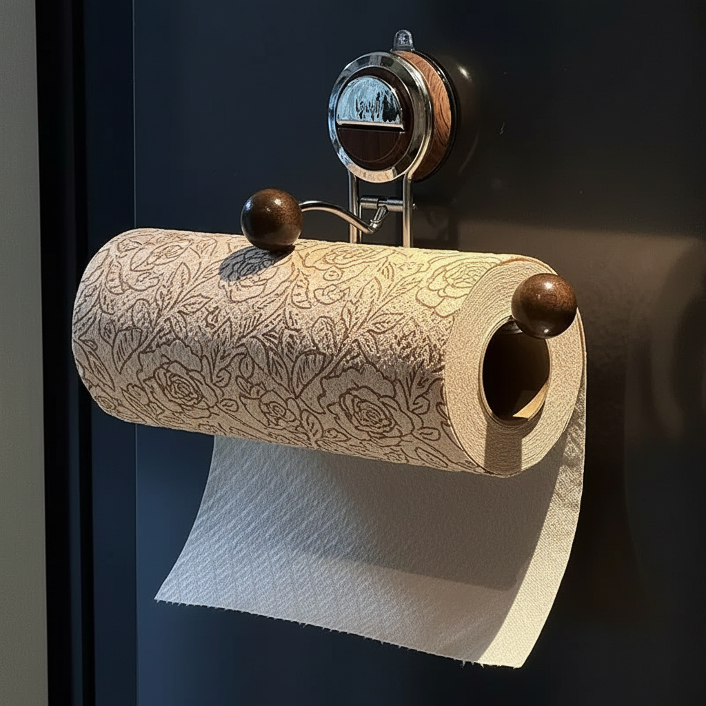 Stainless Steel Adhesive Roll Holder For Bathroom Wall