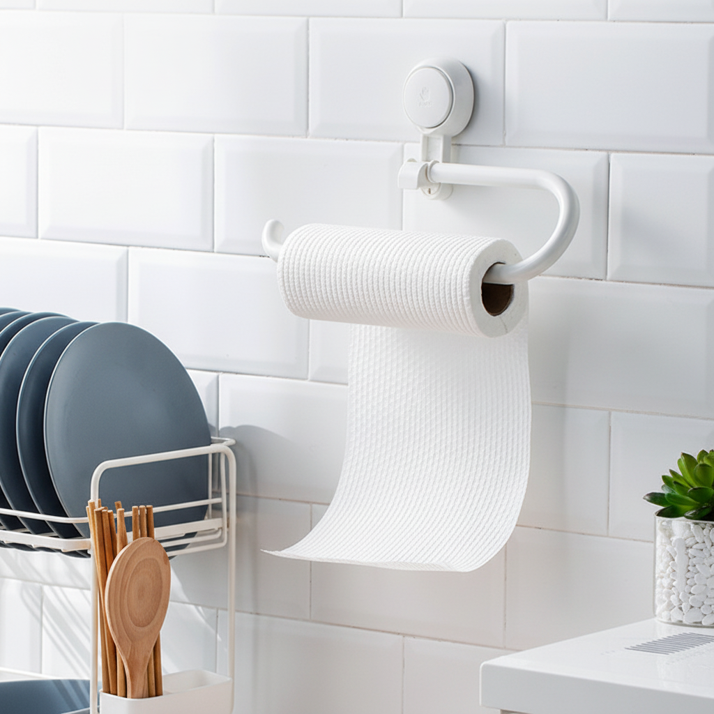 Stainless Steel Adhesive Roll Holder For Bathroom Wall