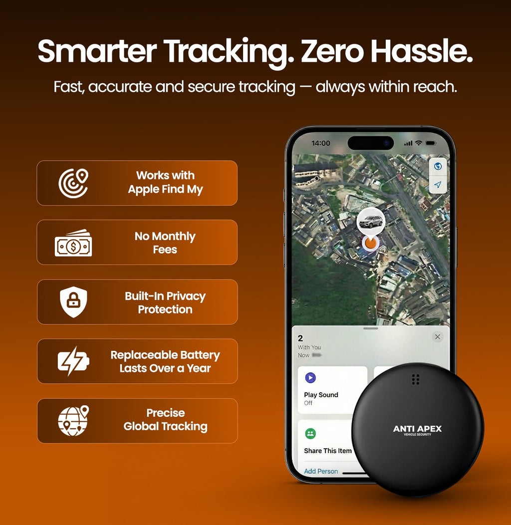 Skjult køretøjssporingsenhed med magnetisk montering og gratis app-baseret positionssporing