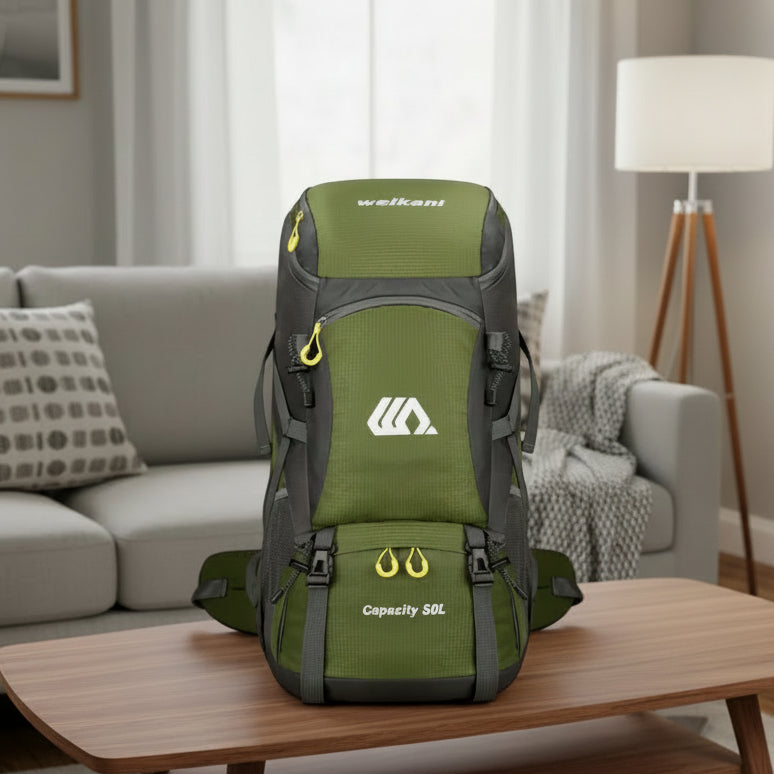 Turistický batoh TrailFlex 50L s prodyšným zadním panelem a přihrádkou na boty