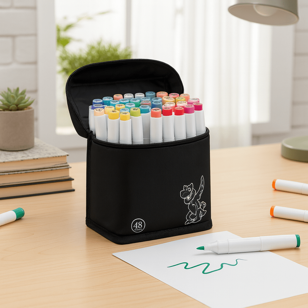 AstraFlex Sketch Pen Set With 48 Vibrant Inks For Sketching And Shading